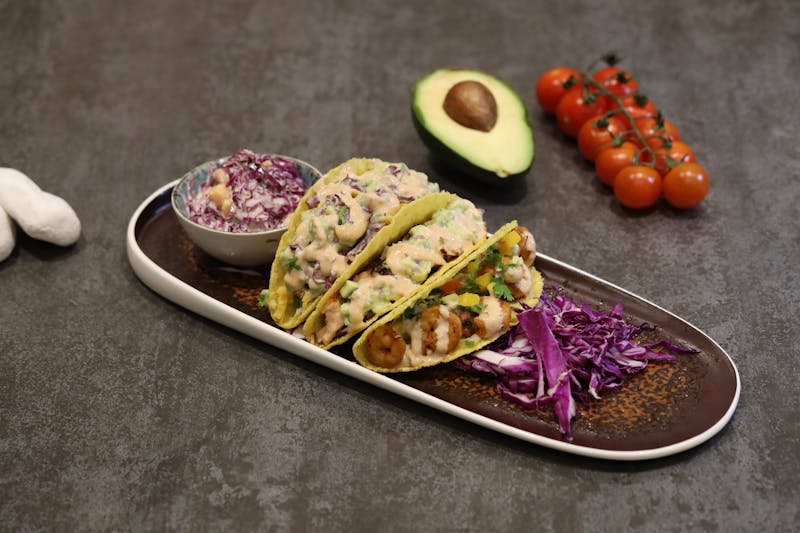 Crispy Chicken Taco with crunchy shell and fresh toppings