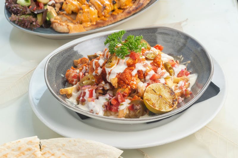 Classic Cheese Nachos with golden tortilla chips and melted cheese