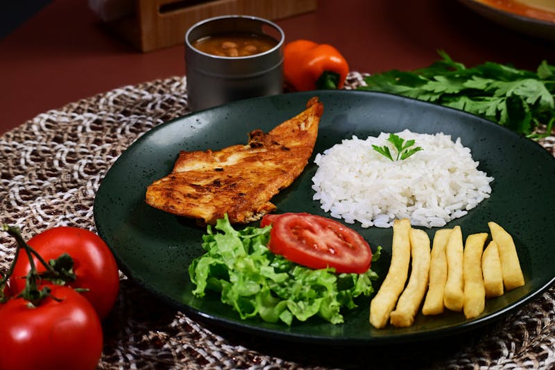 Mexican rice and beans catering side dish