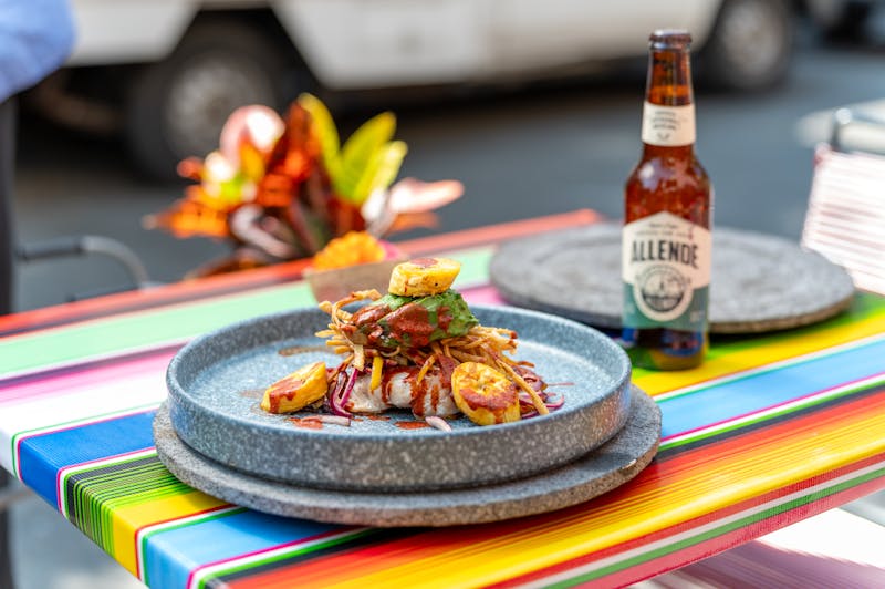 Cabana Taco restaurant interior with vibrant decor