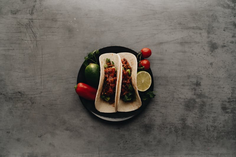 Fresh taco ingredients prepared at Cabana Taco