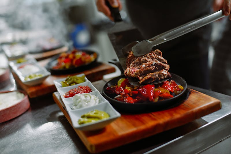 Cabana Taco restaurant kitchen with fresh taco preparation